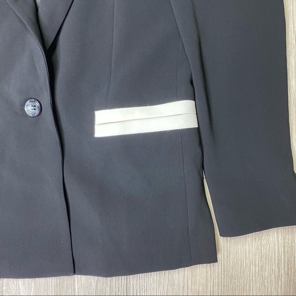 Paris Georgia Basil Jacket Black White Tuxedo - Picture 4 of 7